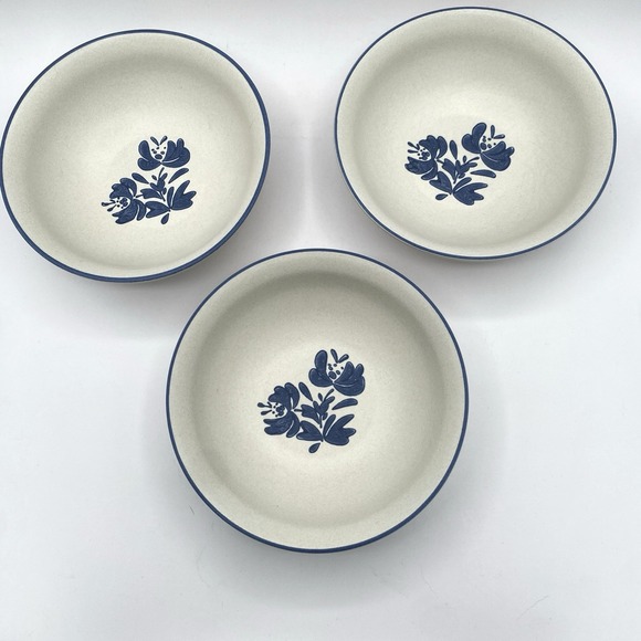 Pfaltzgraff Yorktowne Cereal Bowls Lot Of 3 Soup Salad Dish Stoneware 6" - Picture 1 of 14